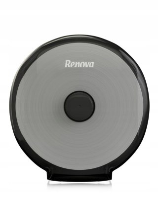 DOZOWNIK DO PAPIERU TOALETOWEGO W ROLCE UCHWYT ŚCIENNY RENOVA CZARNY