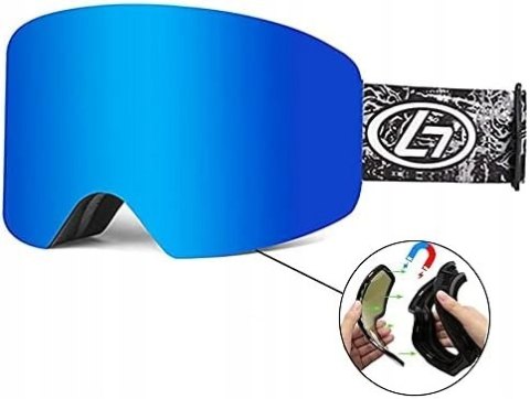 GOGLE NARCIARSKIE SNOWBOARDOWE OBAOLAY UV 400 CAT. 3 OTG + ETUI