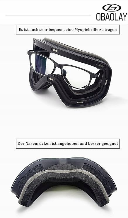 GOGLE NARCIARSKIE SNOWBOARDOWE OBAOLAY UV 400 CAT. 3 OTG + ETUI