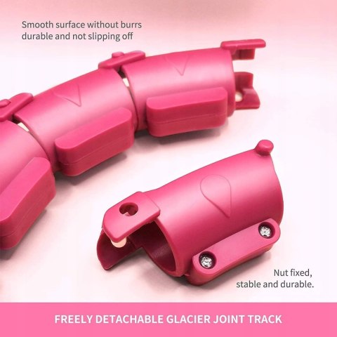 HULAHOP HULA HOP SKŁADANE Z OBCIĄŻENIEM ODCHUDZAJĄCE RÓŻOWE + MIARKA