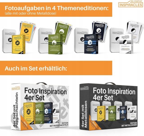 KARTY INSPIRACYJNE FOTOGRAFICZNE FOTOGRAFIA NOCNA INSPIRACLES 52 SZTUKI