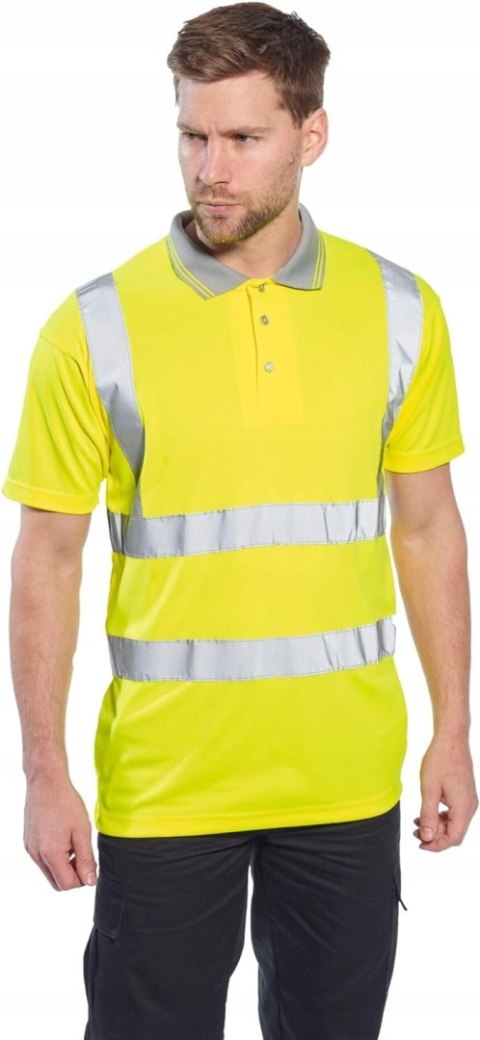 KOSZULKA OSTRZEGAWCZA ROBOCZA PORTWEST POLO S477 ROZ. XXL