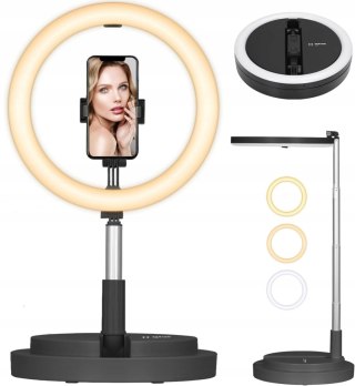 LAMPA PIERŚCIENIOWA NA PODSTAWIE LED RING USB 11,8'' TARION