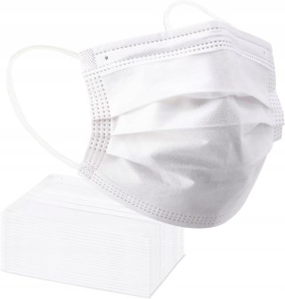 MASECZKA JEDNORAZOWA 3-WARSTWOWA 10 SZTUK BIAŁA