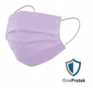 MASECZKA JEDNORAZOWA 3-WARSTWOWA FIOLETOWA 10 SZTUK