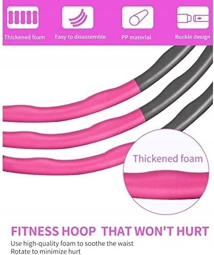 ODCHUDZAJĄCE HULAHOP KOŁO SKŁADANE HULA HOOP MASAŻ MIARKA