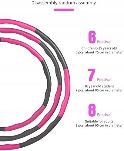 ODCHUDZAJĄCE HULAHOP KOŁO SKŁADANE HULA HOOP MASAŻ MIARKA