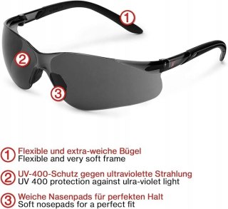 OKULARY OCHRONNE SAFETY GLASSES GOGLE ROBOCZE NITRAS 9011