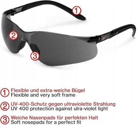 OKULARY OCHRONNE SAFETY GLASSES GOGLE ROBOCZE NITRAS 9011