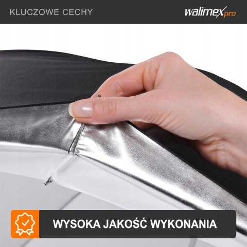 PARASOLKA PARASOL ODBLASKOWY DO LAMPY 2W1 WALIMEX PRO REFLEX 109CM