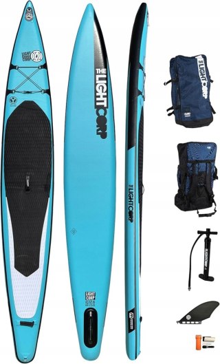 SUP DESKA DO PŁYWANIA PROFESJONALNY THE LIGHT ISUP BLUE SERIES 12'6"x23"