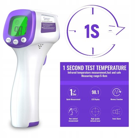 TERMOMETR BEZDOTYKOWY NA PODCZERWIEŃ LCD 2W1