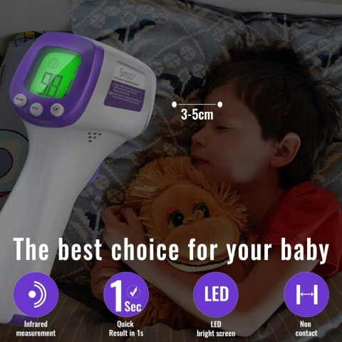 TERMOMETR BEZDOTYKOWY NA PODCZERWIEŃ LCD 2W1