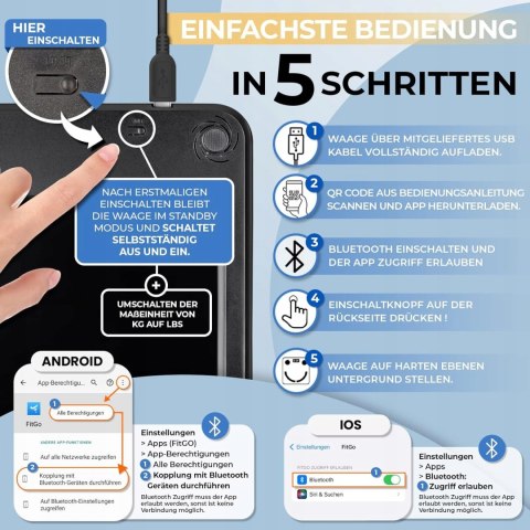 WAGA ŁAZIENKOWA CYFROWA ANALITYCZNA SZKLANA HEIMWERT 180KG