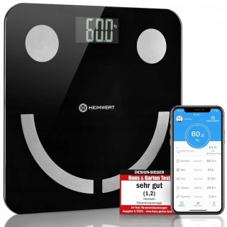 WAGA ŁAZIENKOWA CYFROWA ANALITYCZNA SZKLANA HEIMWERT 180KG