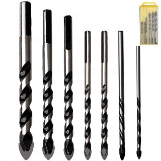 WIERTŁA ZESTAW WIERTEŁ ZE STALI WĘGLOWEJ 3-12MM 7 SZTUK