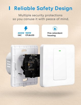 WŁĄCZNIK ŚWIATŁA WLAN WI-FI MEROSS SMART MSS510 APPLE HOMEKIT