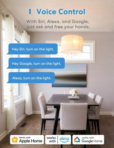 WŁĄCZNIK ŚWIATŁA WLAN WI-FI MEROSS SMART MSS510 APPLE HOMEKIT