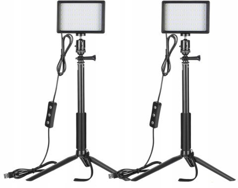 2x LAMPA PRODUKTOWA DIODOWA WIDEO LED + STATYWY 2 SZTUKI NEEWER