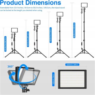 2x LAMPA PRODUKTOWA DIODOWA WIDEO LED + STATYWY 2 SZTUKI NEEWER