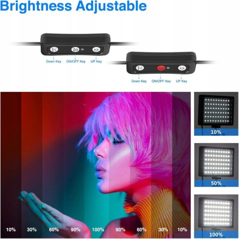 2x LAMPA PRODUKTOWA DIODOWA WIDEO LED + STATYWY 2 SZTUKI NEEWER