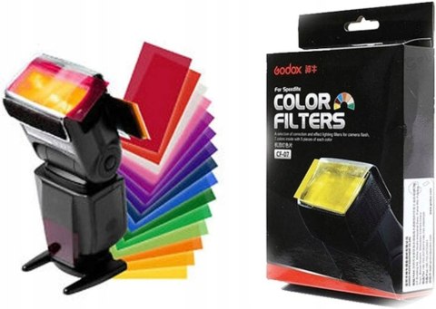 FILTRY KOLOROWE ZESTAW FILTRÓW DO LAMP GODOX CF-07 SPEEDLITE