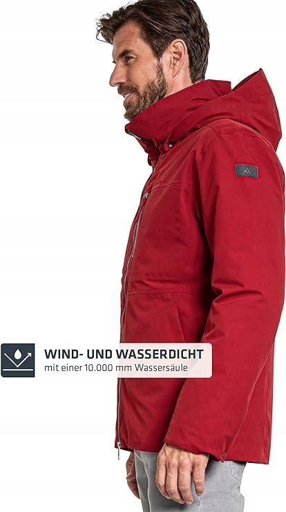 KURTKA MĘSKA ZIMOWA KRAKAU 3W1 SCHOFFEL CZARNA R. 46