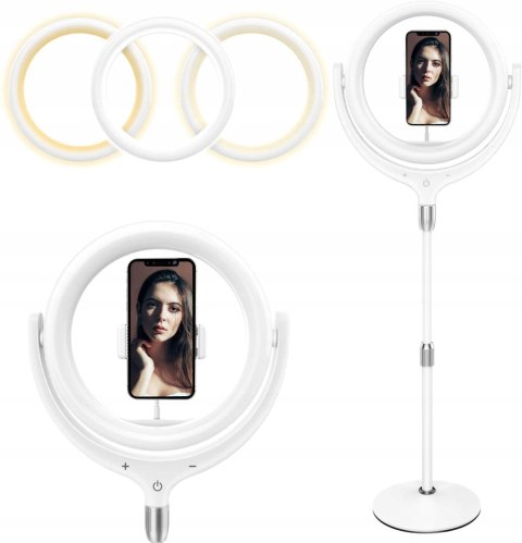 LAMPA PIERŚCIENIOWA LED RING 12" + STATYW