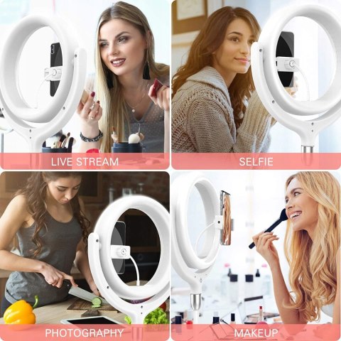 LAMPA PIERŚCIENIOWA LED RING 12" + STATYW