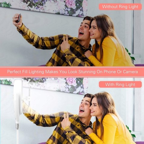 LAMPA PIERŚCIENIOWA LED RING 12" + STATYW