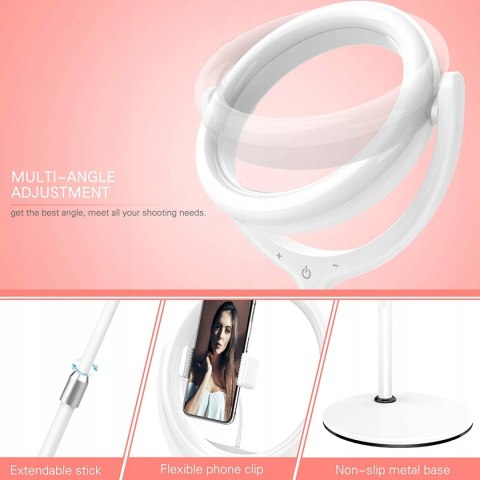 LAMPA PIERŚCIENIOWA LED RING 12" + STATYW