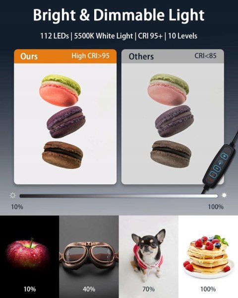 NAMIOT BEZCIENIOWY FOTOGRAFICZNY LED 30x30x30CM DUCLUS + 8 TEŁ
