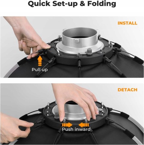 SOFTBOX MODYFIKATOR ŚWIATŁA OKTAGONALNY K&F CONCEPT 55CM OCTAGON