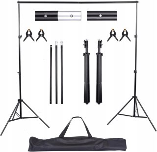 STATYW BELKA ZESTAW DO ZAWIESZANIA TŁA TEŁ 2x2M + 4 KLIPSY UNIDEAL