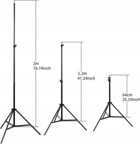 STATYW BELKA ZESTAW DO ZAWIESZANIA TŁA TEŁ 2x2M + 4 KLIPSY UNIDEAL