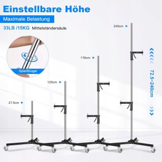 UCHWYTY PRZESUWNE DO STATYWU C-STAND DO SOFTBOKSA LAMPY SOONPHO