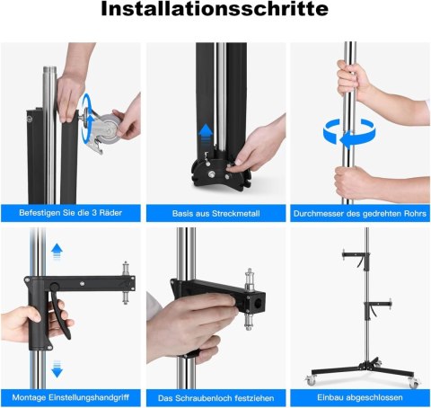 UCHWYTY PRZESUWNE DO STATYWU C-STAND DO SOFTBOKSA LAMPY SOONPHO